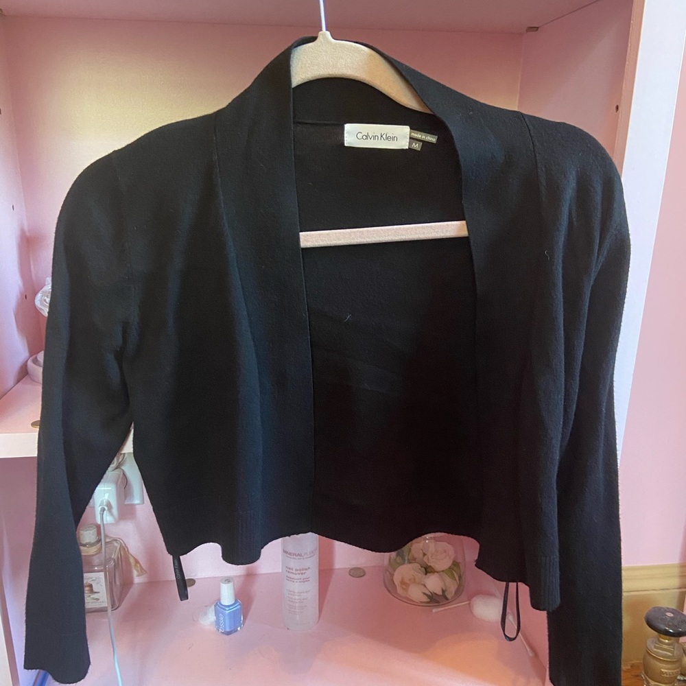 Calvin Klein black cropped sweater